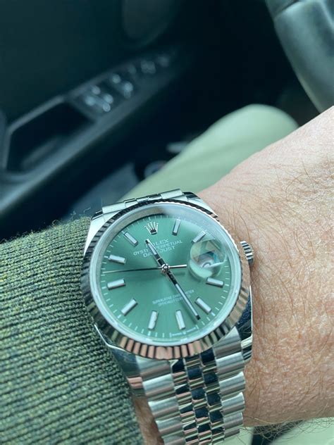 mint green dial rolex|green dial Rolex president name.